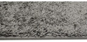 Kusový koberec shaggy Parba tmavo šedý atyp 80x300cm