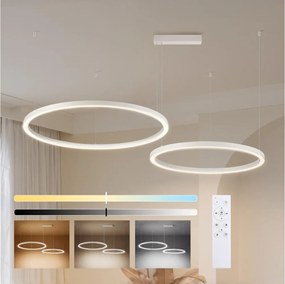Brilagi - LED stmievateľný luster na lanku PORTOFINO LED/98W/230V biela + DO