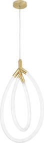 Toolight Toolight, LED závesné osvetlenie, 43W, G017-CP, zlatá-biela, OSW-06365