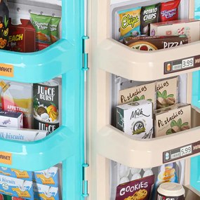 KIK Detský supermarket 47 dielov – hra na obchod s košíkom, terminálom a čítačkou