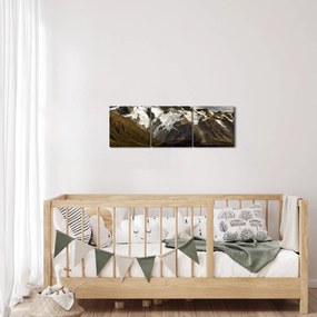 Obraz hory Sefton, Nový Zéland (s hodinami) (90x30 cm)