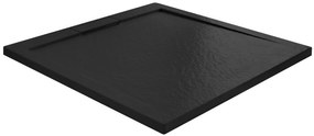 Rea Grand Black, sprchová vanička z minerálneho kameňa 90x90x3,5 cm, REA-K4595
