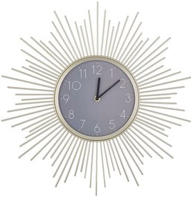 Nástenné hodiny ø 45 cm zlatosivé SOLURA Beliani