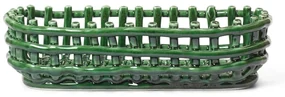 Ferm Living Keramický kôš Emerald Green Oval