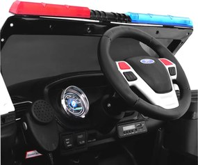 Ramiz Detské policajné SUV na batérie na diaľkové ovládanie + sirény + svetlá + megafón
