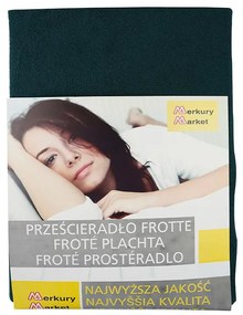 Prestieradlo froté s gumičkou 200x220 flašková zelená 74