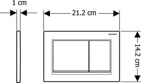 Geberit 115.080.01.1 - Splachovacie tlačidlo Omega30 21,2x14,2 cm biele
