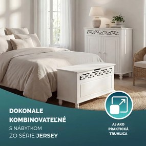 Komoda JERSEY, 76 x 65 x 35 cm, biela Casaria