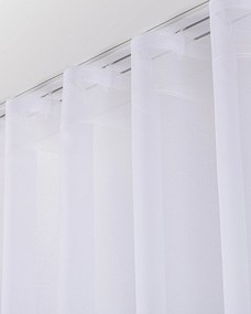 Záclona s riasením WAVE farba produktu biela látka polopriehľadný