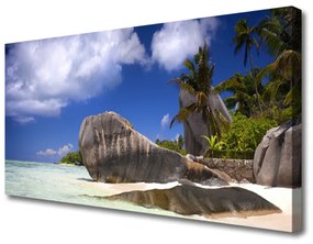 Obraz na plátne Skaly pláž príroda 140x70 cm