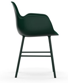 Stolička Form Armchair – zelená/oceľ