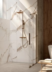Deante Sprchová zastena Walk-in Prizma, posuvná - KTJ C30R 100 cm, bronz kartáčovaná - bez vaničky