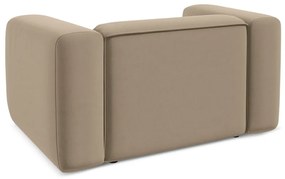 Béžové zamatové kreslo Ekahi – Makamii