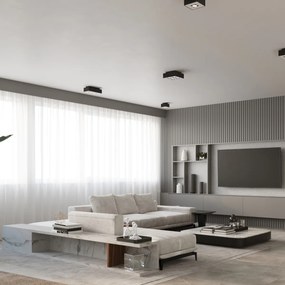 Stropné svietidlo Mono 2, 1x čierne/biele kovové tienidlo