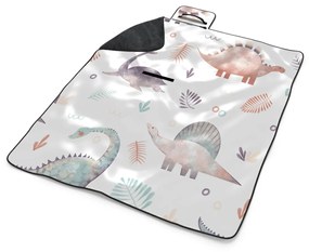Sablio Plážová deka Maľované dinosaury: 200x140 cm