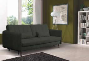 Rozkladacia pohovka Vannes, tmavo zelená látka