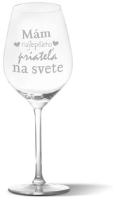Sablio Pohár na víno Ja mám najlepšieho priateľa na svete: 49 cl