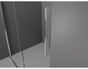 Mexen Velar, sprchový kút s posuvnými dverami 100(dvere) x 75(stena) cm, 8mm číre sklo, chrómový profil, 871-100-075-01-01