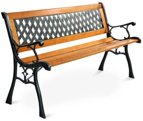 Záhradná parková lavička, 125 x 52 x 73 cm | do 210 kg
