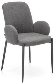 Jedálenská stolička K477 - sivá / čierna