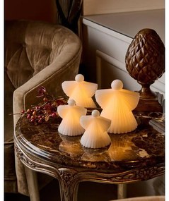 SIRIUS LED vosková svíčka anděl, bílý, sada 2 kusy, 10 cm