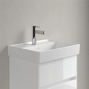 VILLEROY &amp; BOCH Collaro závesné umývadielko s otvorom, bez prepadu, 500 x 400 mm, Stone White, s povrchom CeramicPlus, 433451RW