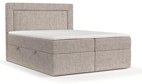 Svetlohnedá boxspring posteľ s úložným priestorom 160x200 cm Imagine – Maison de Rêve