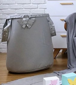 Detský kôš na hračky hviezdička - sivý