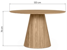 Jídelní stůl STELLA 120 cm dub přírodní