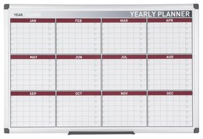 Bi-Office Ročná plánovacia tabuľa, magnetická, dni/mesiace, 900 x 600 mm