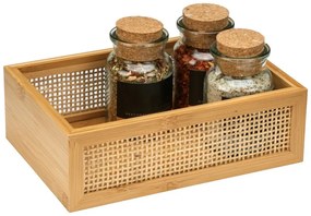 Bambusový kúpeľňový organizér Wenko Allegre, 22 x 7 cm