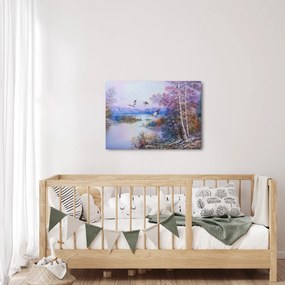 Obraz - Prichádza jeseň, olejomaľba (70x50 cm)