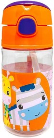 Plastová fľaša na pitie Fisher-Price so žirafou a zebrou - 350 ml