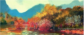 Obraz - Farby jesene (120x50 cm)