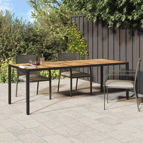 Záhradný stôl čierny 250x100x75 cm polyratan 316729