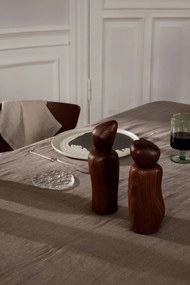 ferm LIVING Drevený mlynček s keramickým strojčekom Pebble Dark Brown