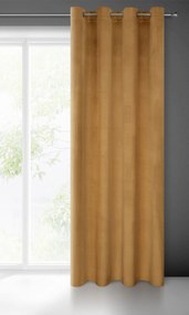 ZATEMŇOVACÍ ZÁVES NA KRÚŽKOCH ROSA 140X250 CM MEDOVÁ