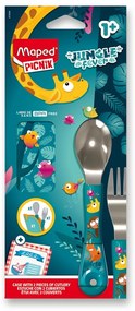 Príbor Maped Miniz Jungle Fever, lyžička a vidlička