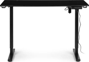 Elektrický nastaviteľný stôl 120 x 60 cm, nastaviteľná výška 72-117 cm, biely