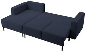 Rohová sedacia súprava Rodriguez mini (L) (modrá + čierna). Vlastná spoľahlivá doprava až k Vám domov. 1099552