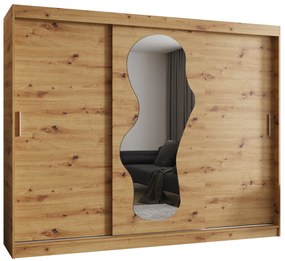 Šatníková skriňa 250 cm Ulta (dub artisan). Akcia -20%. Vlastná spoľahlivá doprava až k Vám domov. 1126332