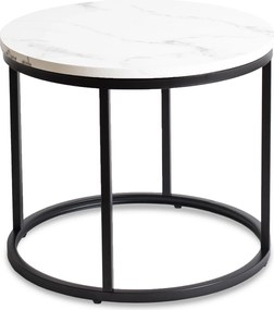 PROXIMA.store - Dizajnový konferenčný stolík CONNY FARBA: biely mramor, FARBA NÔH: čierna