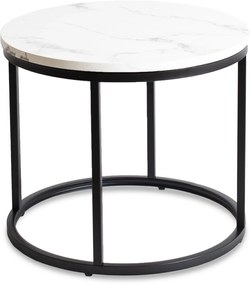 PROXIMA.store - Dizajnový konferenčný stolík CONNY FARBA: biely mramor, FARBA NÔH: čierna