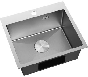 Mexen Solix, 1-komorový nerezový drez 500 x 450 mm, brúsena oceľ, vzor voština, 6402501000-01HC