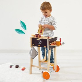 Drevený gril s doplnkami