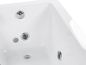 Vírivá vaňa s LED osvetlením ľavostranná 169 x 81 cm biela ARTEMISA Beliani