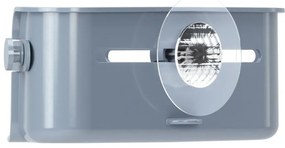 Rohová modrá kúpeľňová polička z recyklovaného plastu bez vŕtania Flex – Umbra