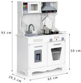 Drevená detská kuchynka ECOTOYS so LED a zvukom
