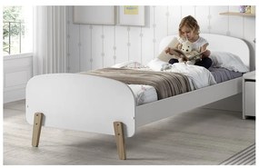 Biela detská posteľ Vipack Kiddy, 90 x 200 cm