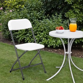 Skladacia cateringová stolička Simplo biela